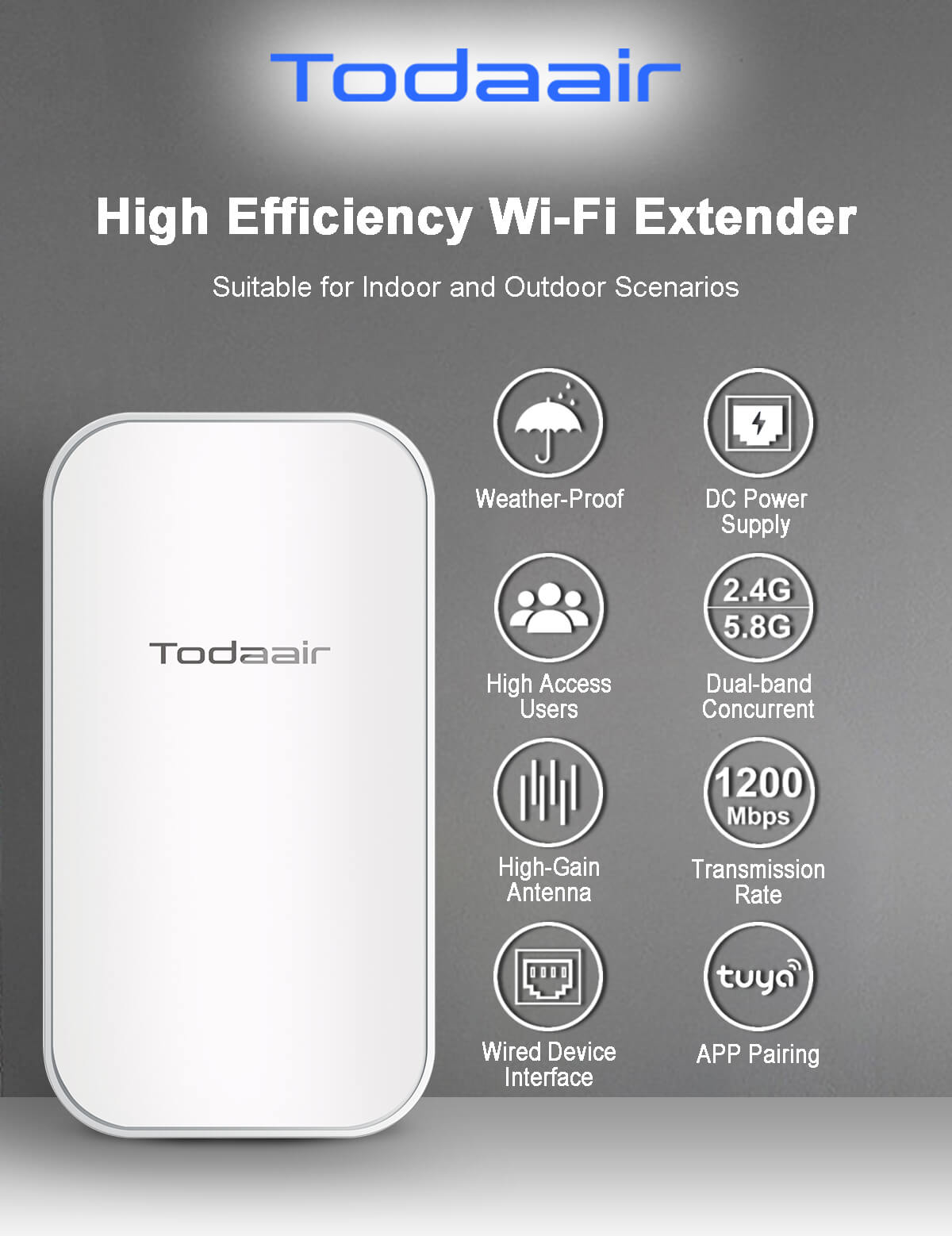 Todaair outdoor WiFi repeater WiFi extender